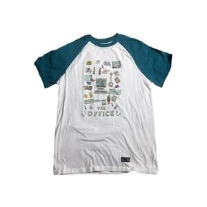 The Office Graphic Baseball Tee – Size Large – Licensed Short Sleeve Shirt